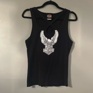 Harley-Davidson black tank top, large